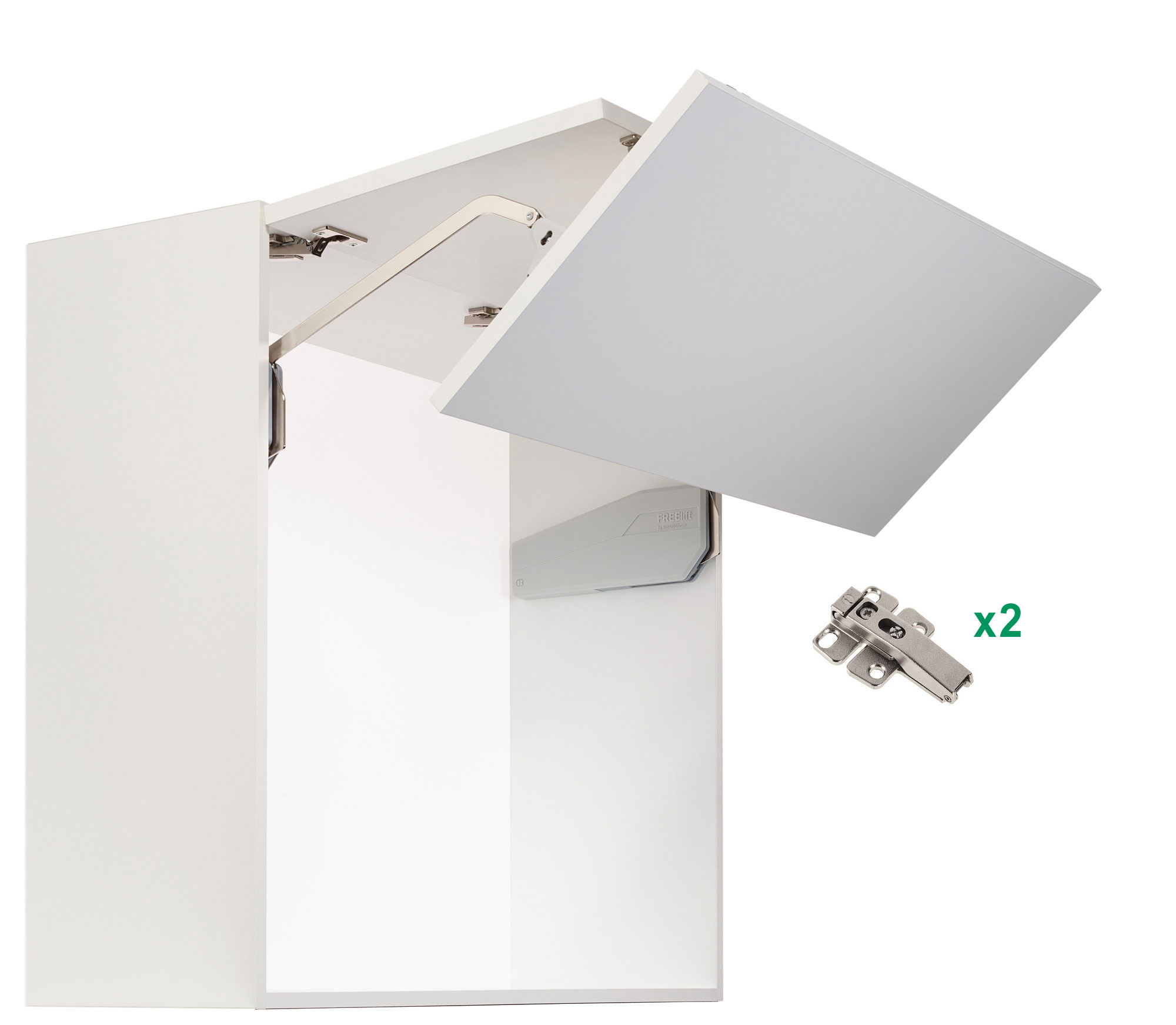 Комплект: Подъемник ФриФолд Шорт L6fs H 1000-1040 мм 9,1-16,1 кг без крышек, фасад 600 Kessebohmer | официальный магазин